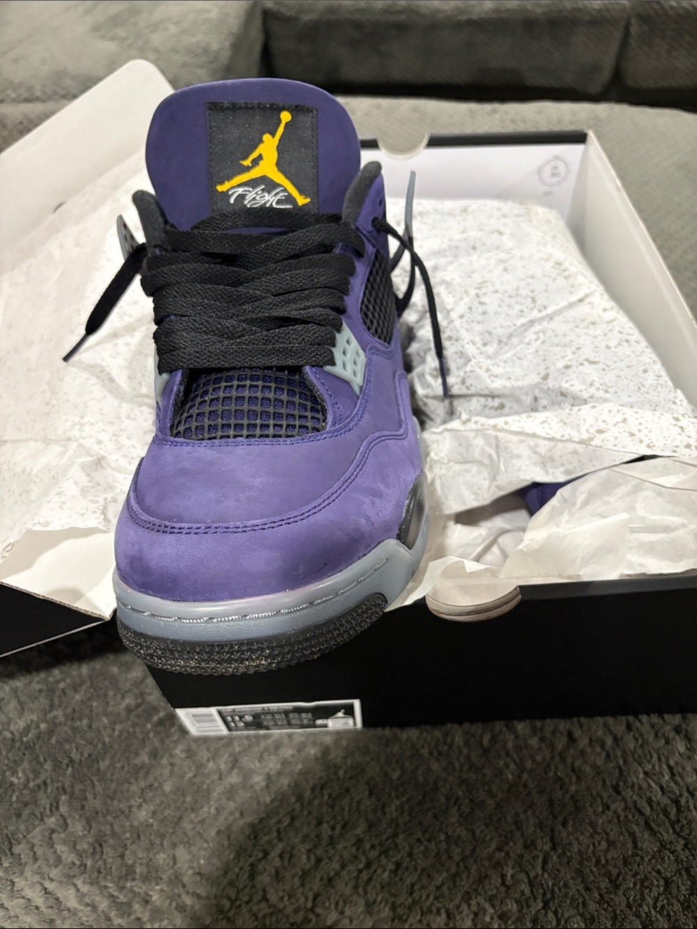Jordan Air Jordan 4 Retro Black/Imperial Purple - Picture 4 of 9